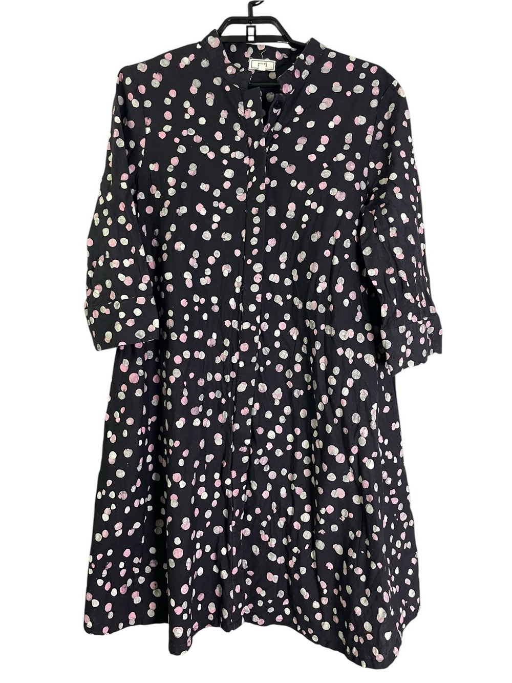 Zuri Kenya Just One Dress Gumdrop Large Polka Dot Blue Purple Kitenge Cotton